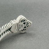 Estate David Yurman SS 18 Double Quatrefoil Cuff Bracelet
