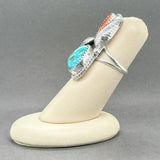 Estate SS Turquoise & Coral Southwest Ring