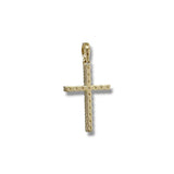 14K Y Gold 0.25ctw G/I1 Prong Set Diamond Cross