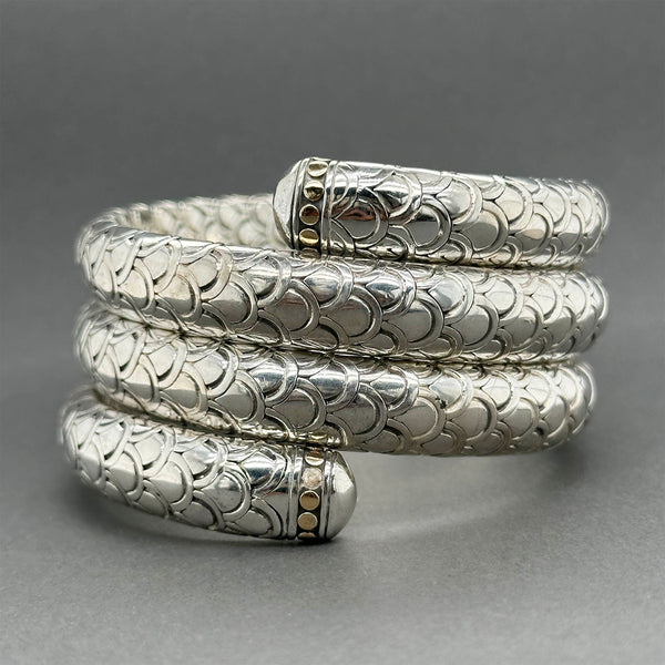 Estate John Hardy SS 18 Naga Triple Wrap Bracelet