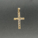 Estate 14K Y Gold 27.8mm Crucifix Pendant