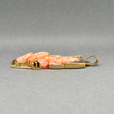 Estate 14K Y Gold 35.40ct Rhodochrosite Flower Pendant