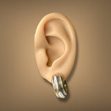 Estate 14K TT Gold 21.27mm Hoop Earrings