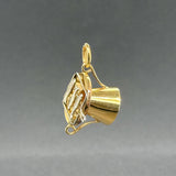 Estate 19K TT Gold Sardine Grill Pendant