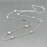 Estate 14K W Gol 1.69ctw G-I/SI1 Diamond By The Yard Necklace