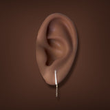 Estate 14K R Gold Bar Stud Earrings