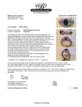 Estate 14K W Gold 0.87ct Sapphire & 0.44ctw Diamond Cocktail Ring