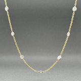 Estate 14K Y Gold 1.50ctw G-H/SI2 Diamond By The Yard Necklace