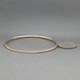 Estate 14K R Gold 1.06ctw G-H/SI2-I1 Diamond Bangle Bracelet