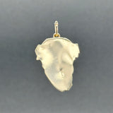 Estate 14K Y Gold 0.02ctw Diamond Christ Head Pendant