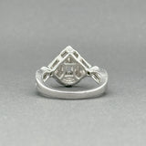 Estate 14K W Gold 0.60ctw Pear Shape Diamond Eng. Ring Mounting