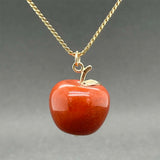Estate 14K Y Gold 33.50ct Jasper Apple Pendant