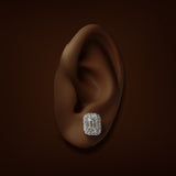 Estate 14K W Gold 2.45ctw Lab-Created Diamond Earrings