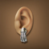 Estate David Yurman SS 14 Triple Cable Earrings