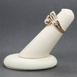 Estate 14K Y Gold 0.84ctw I/SI1 Diamond Crossover Ring