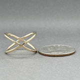 Estate 14K Y Gold X Ring
