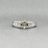Estate 14K W Gold 0.50ctw G-H/SI1 Diamond Eng. Ring Semi-Mount