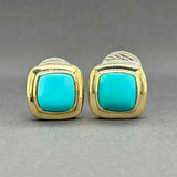 Estate David Yurman SS 18 8.04ctw Turquoise Albion Earrings