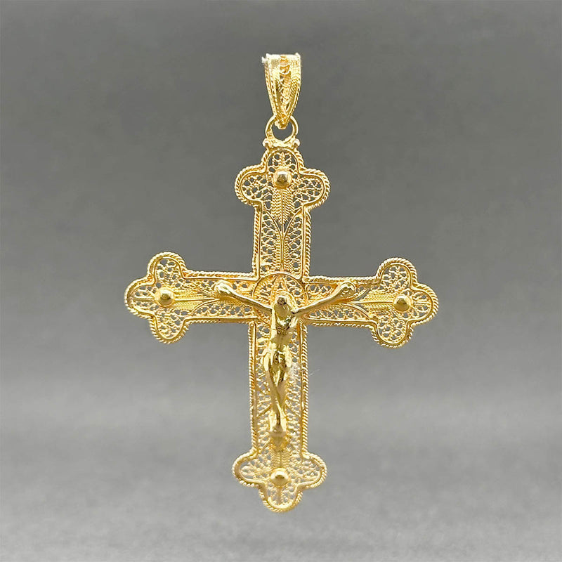Estate 20K Y Gold 47.77mm Crucifix Pendant