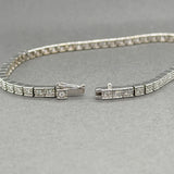 Estate 14K W Gold 1.20ctw I-J/SI2-I1 Diamond Tennis Bracelet