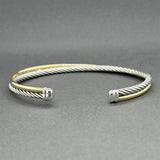 Estate David Yurman SS 18 Crossover Cuff Bracelet