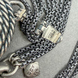 Estate David Yurman SS 0.23ctw I/I1 Diamond Cable Coil Pendant