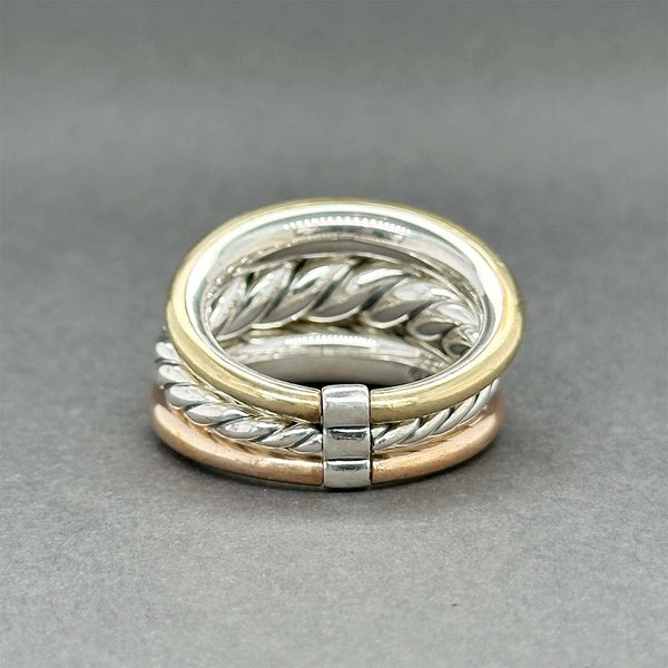 Estate David Yurman SS Brass & Bronze Pure Form Ring