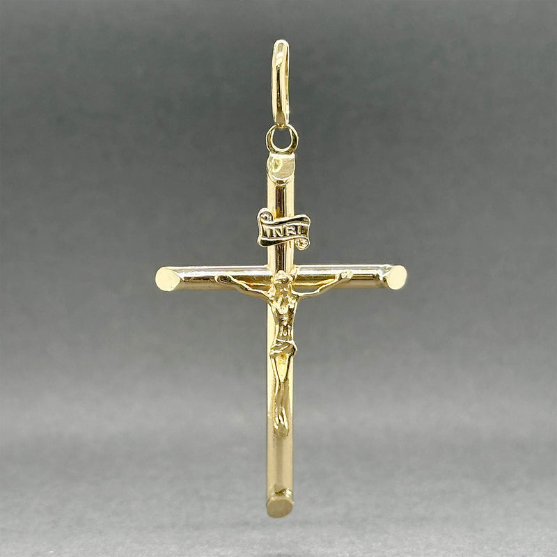 Estate 14K Y Gold 47.68mm INRI Crucifix Pendant