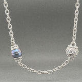 Estate Judith Ripka SS Multicolor Freshwater Pearl & CZ Station Necklace