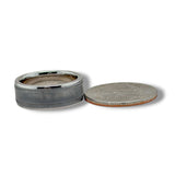 14K Tantalum 8mm Engraved Edge Band 9
