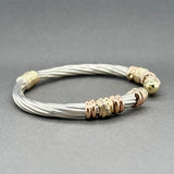 Estate SS 14 0.06ctw Diamond Cuff Bracelet