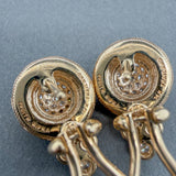 Estate Judith Ripka 14K Y Gold 0.50ctw G-H/SI2 Diamond Circle Earrings