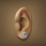 Estate 14K W Gold 2.45ctw Lab-Created Diamond Earrings