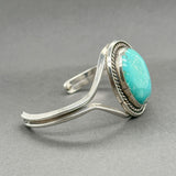 Estate SS Turquoise Cuff Bracelet