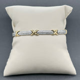 Estate 18K TT Gold 1.63ctw H-I/SI1-2 Diamond Bracelet