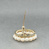 Estate 14K Y Gold Akoya Pearl Circle Pin
