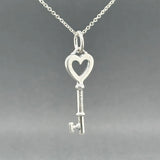 Estate Tiffany & Co. SS Mini Heart Key Pendant