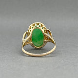 Estate 14K Y Gold 5.17ct Jadeite Cocktail Ring