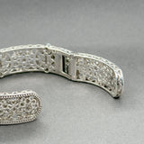 Estate Judith Ripka SS CZ Cuff Bracelet