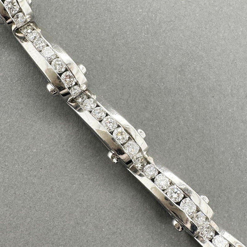 Estate Charles Krypell Platinum & 5.90ctw Diamond Link Bracelet