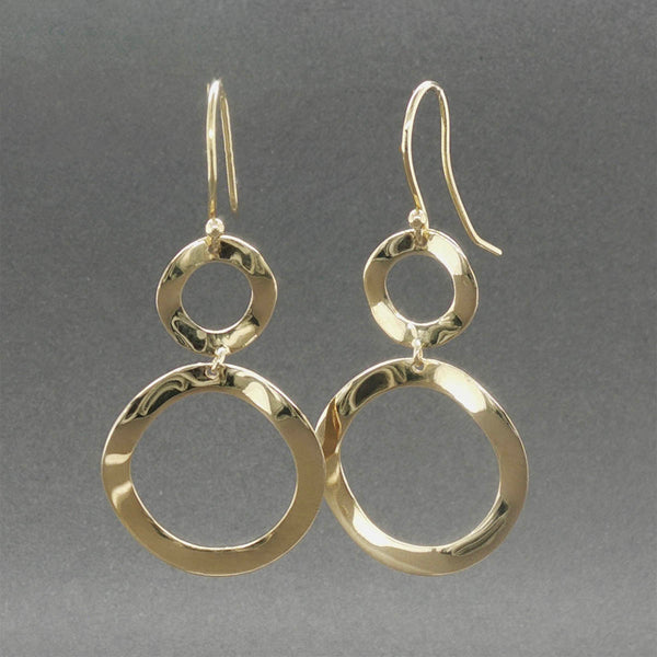 Estate Ippolita 18K Y Gold Mini Snowman Dangle Earrings