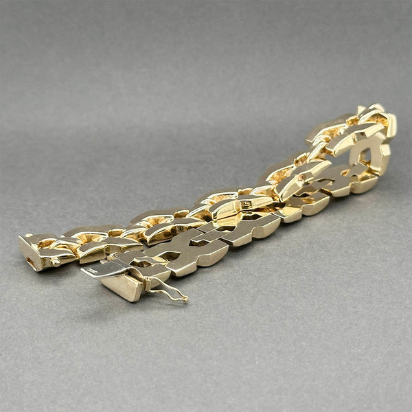 Estate 14K Y Gold 12.31mm Stampado Bracelet