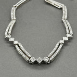 Estate 14K W Gold 4.43ctw Diamond Link Necklace