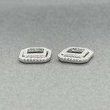 Estate 18K W Gold 0.48ctw G-H/VS2-SI1 Diamond Earring Jackets