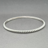 Estate Judith Ripka SS Cable Bangle Bracelet