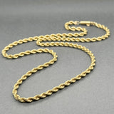 Estate 14K Y Gold 3.18mm 18.25” Rope Chain
