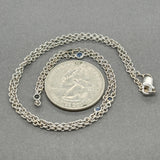 Estate 14K W Gold 0.45ctw Sapphire By The Yard Necklace