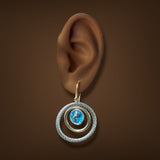 Estate David Yurman SS 18 Topaz Mobile Drop Earrings