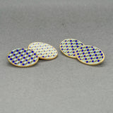 Estate YGP SS Oval Checkered Cufflinks