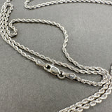 Estate 14K W Gold 1.82mm 20” Rope Chain